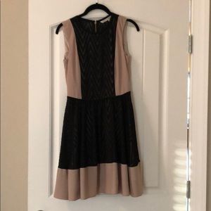 Rachel Roy tan and black dress